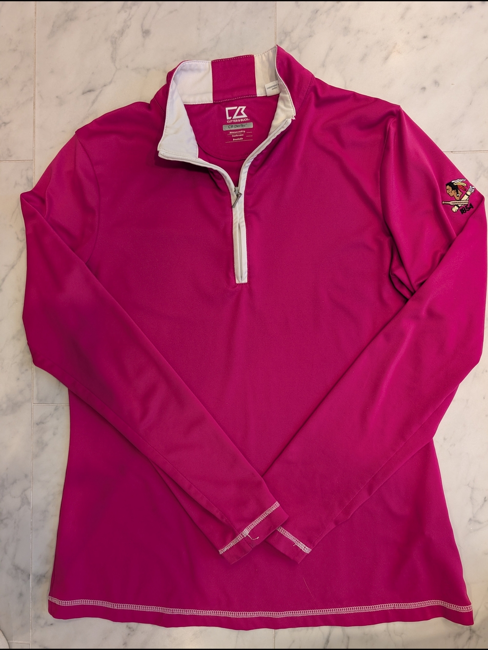 Active USA Women's Fuchsia Quarter-Zip Pullover Sweater